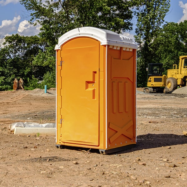 how often are the portable restrooms cleaned and serviced during a rental period in Olivia Lopez de Gutierrez